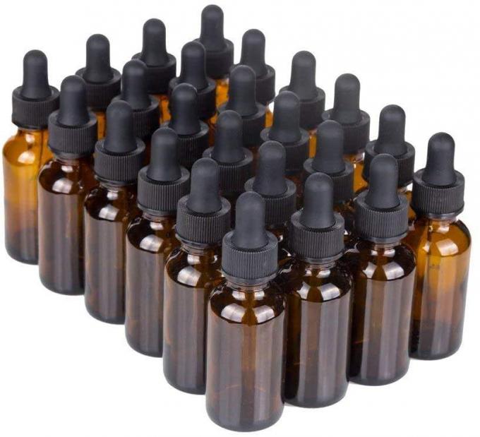 Tropfflaschen Strichplatte-Amber Glass Cosmetic Containerss 0.7oz 30ml mit Pipette 2
