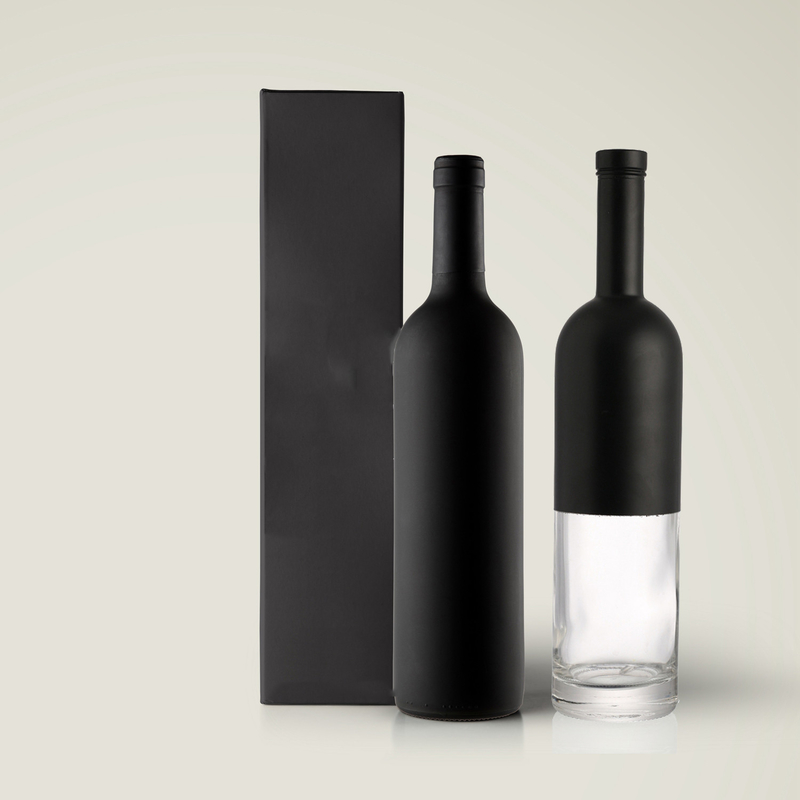 Green Red Wine Colored Clear Black Glass Wine Bottle Luxury Recycled 750Ml