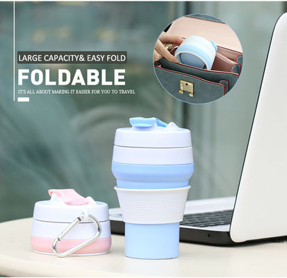 Good price OEM Eco Friendly zusammenklappbare Reisekaffeetasse Silikon faltbar mit Deckel Online