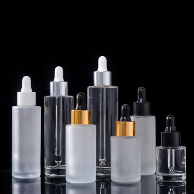 Good price 37*92mm flache Glasschulter der leere Pipetten-kosmetische Serum-Tropfflasche-10ml Online