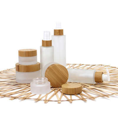 Good price Kosmetische Glasbehälter-kosmetisches verpackendes Bambusdeckel-Creme-Kosmetik-Bambusglas Online
