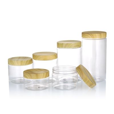 Good price Klares HAUSTIER Plastikglas 80ml 100ml 120ml 150ml 200ml 250ml mit Bambusdeckel Online