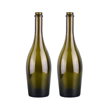 Good price Leerer antiker grüner Wein Champagne Shaped Glass Wine Bottles, der 750ml verpackt Online